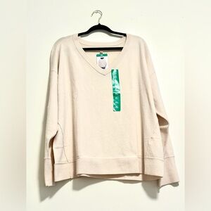 Lucky Brand Soft Cream V-Neck Pullover